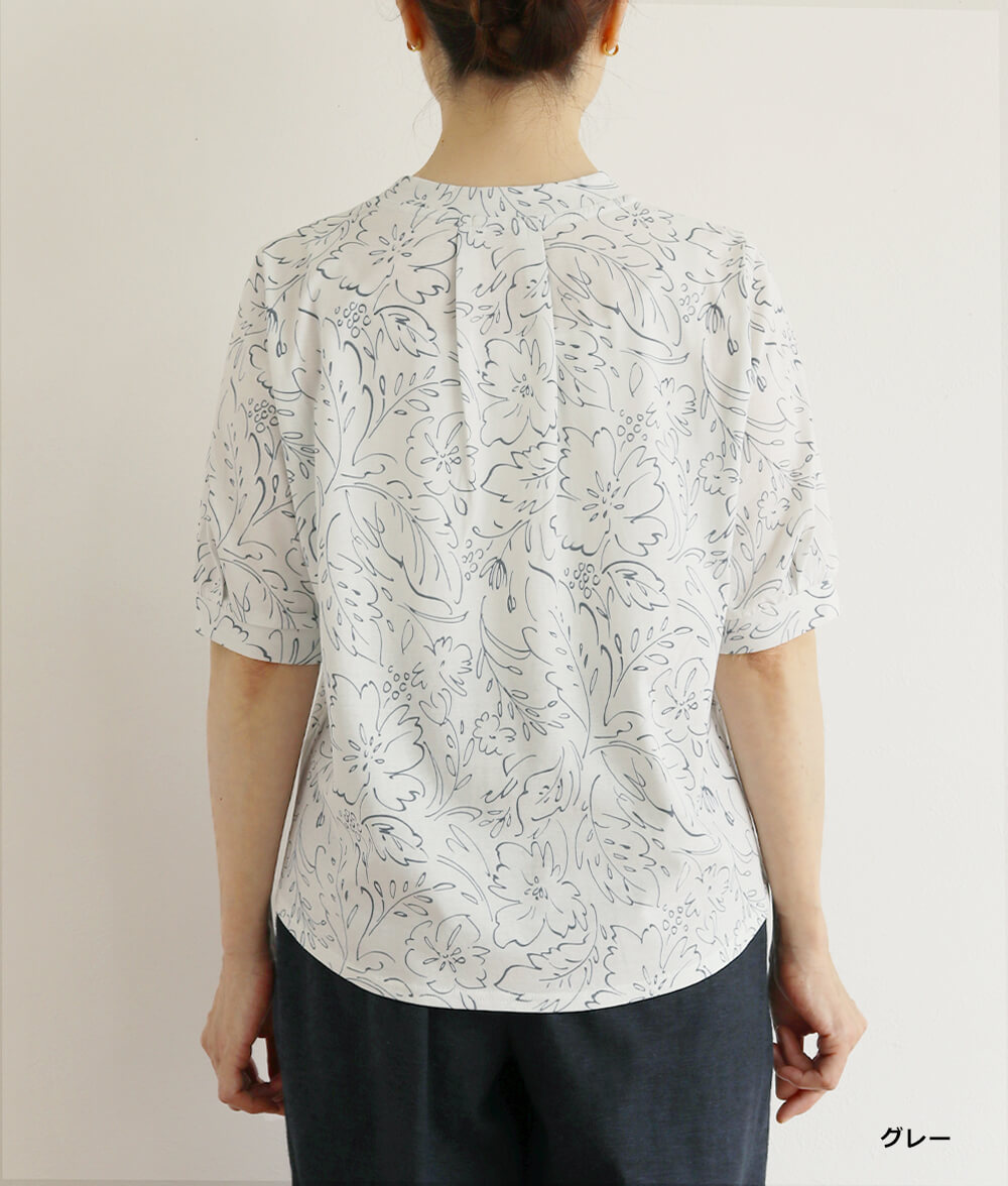 【SALE20%OFF】ラインフラワープルオーバー