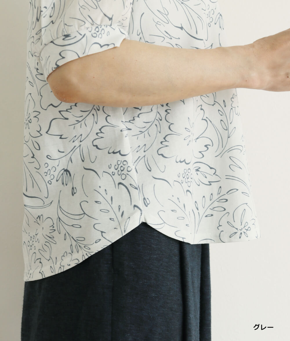 【SALE20%OFF】ラインフラワープルオーバー