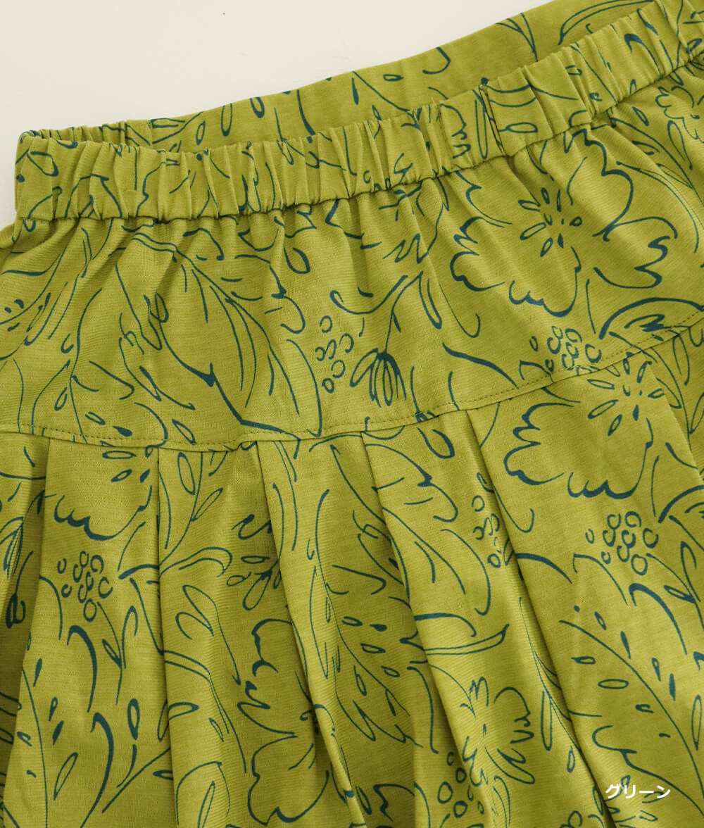 【SALE20%OFF】ラインフラワースカート