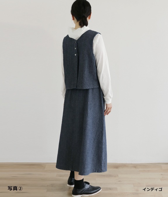 キルト風デニムベストl 大人の婦人服 オルウェイズ公式通販サイト