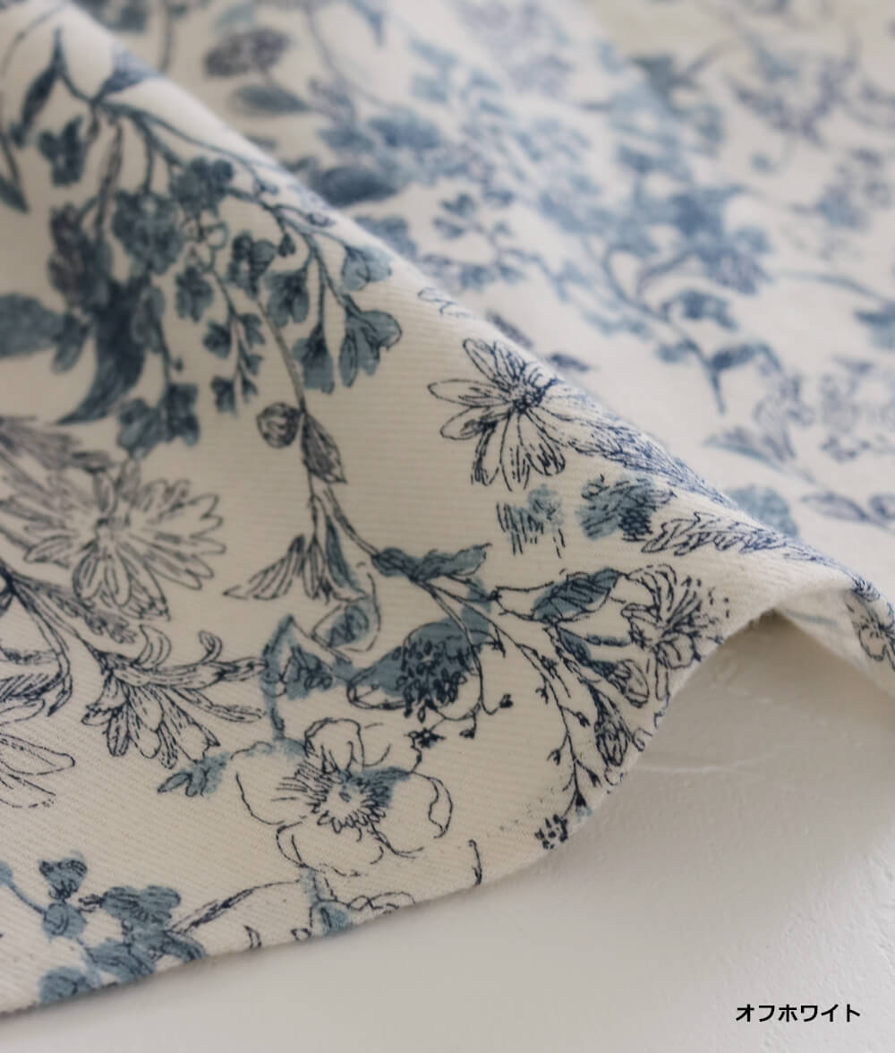 20ビエラ起毛花柄ブラウス