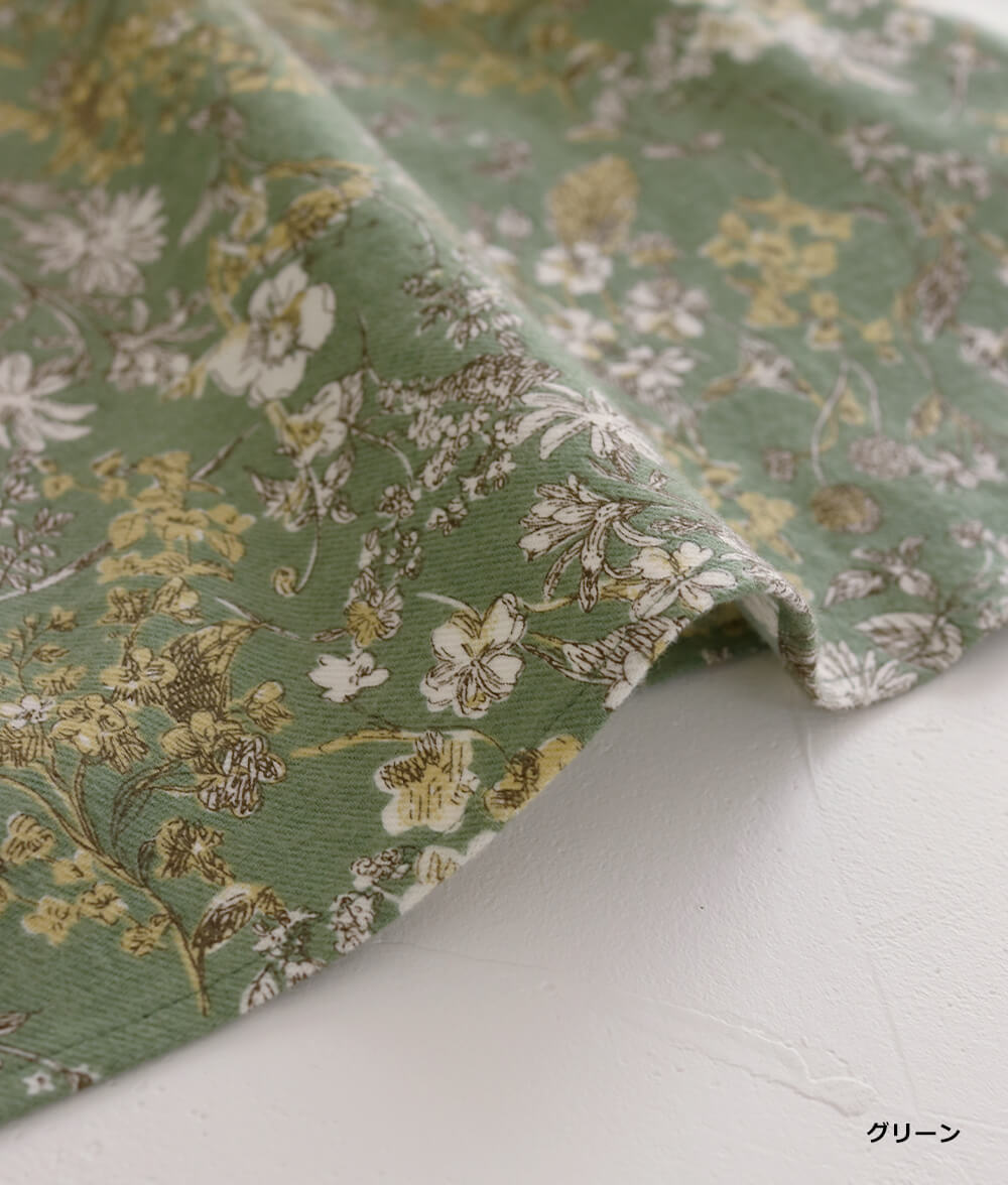 20ビエラ起毛花柄ブラウス