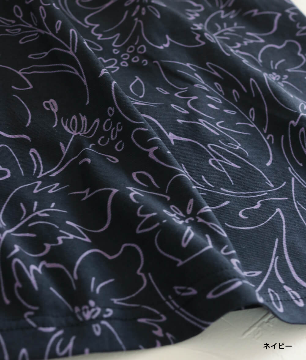 【SALE20%OFF】ラインフラワーワンピース