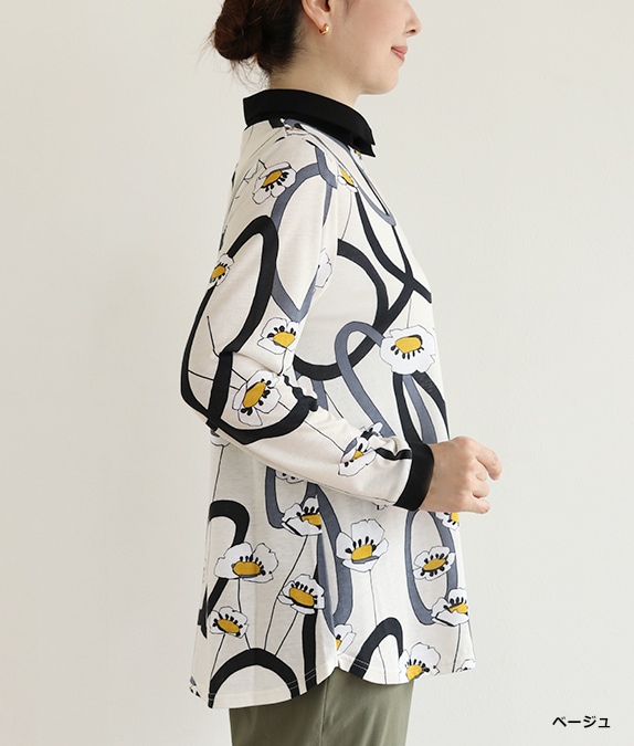 【再値下げSALE70%OFF】テープ＆フラワープルオーバー