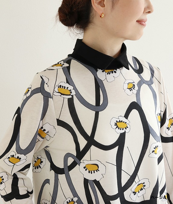 【再値下げSALE70%OFF】テープ＆フラワープルオーバー