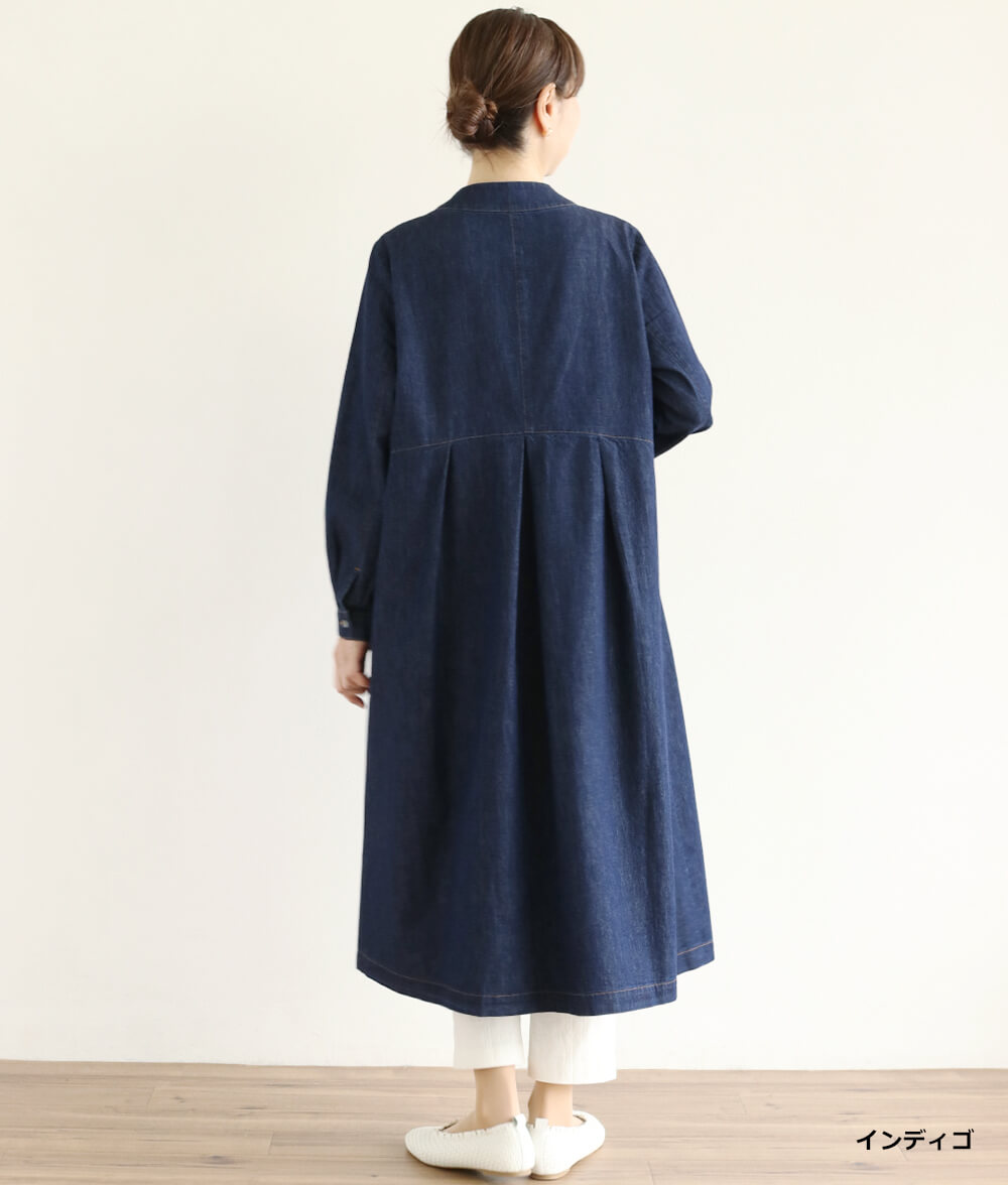 スラブデニムワンピース