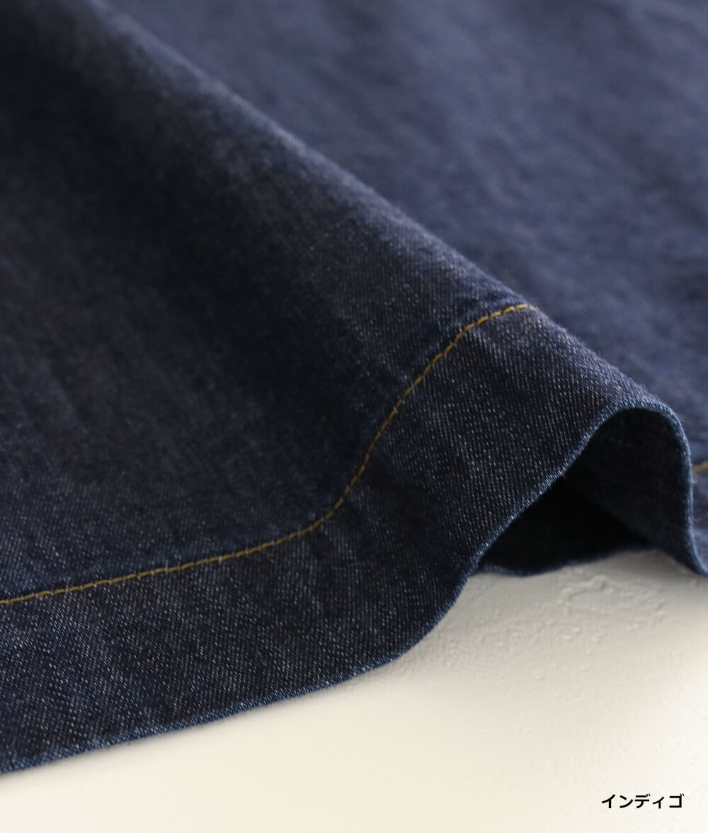 スラブデニムワンピース