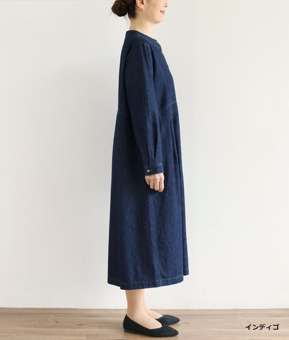 スラブデニムワンピース