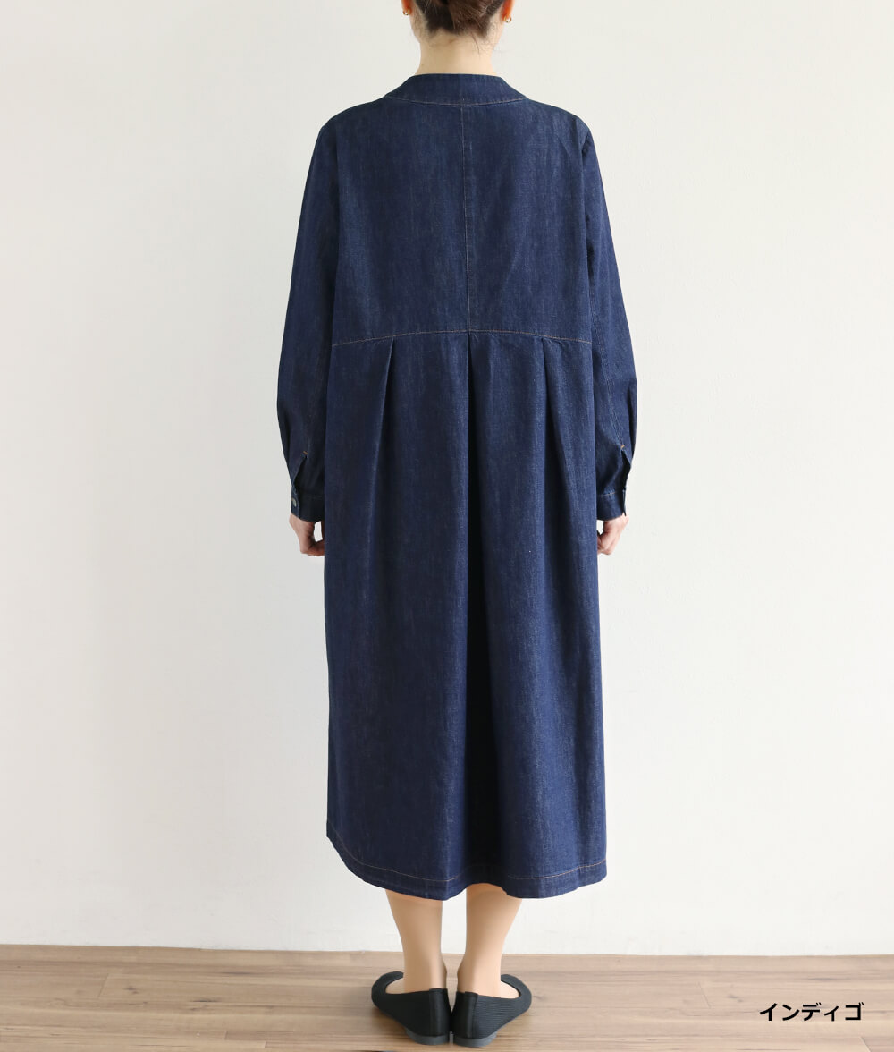 スラブデニムワンピース