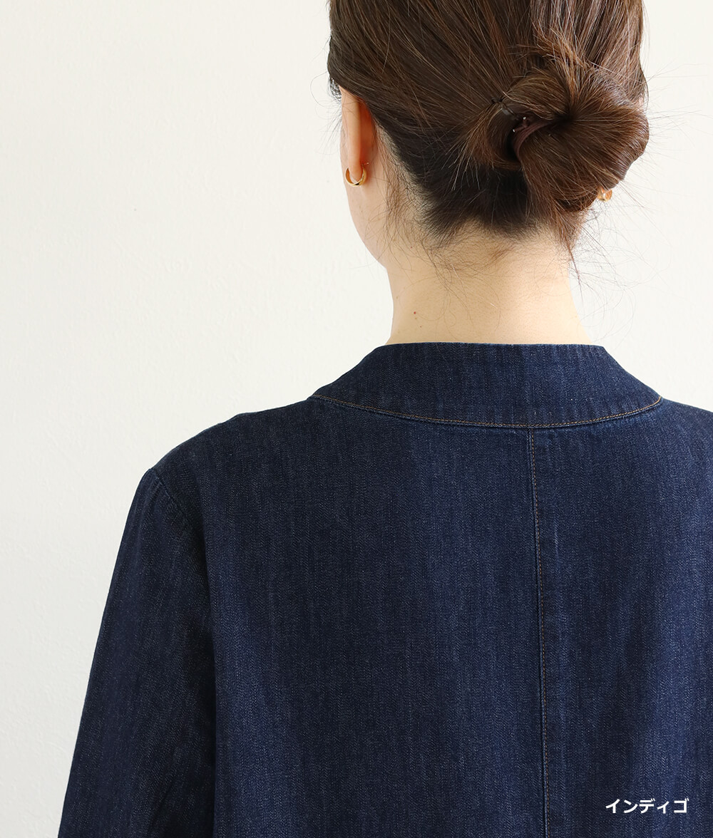 スラブデニムワンピース