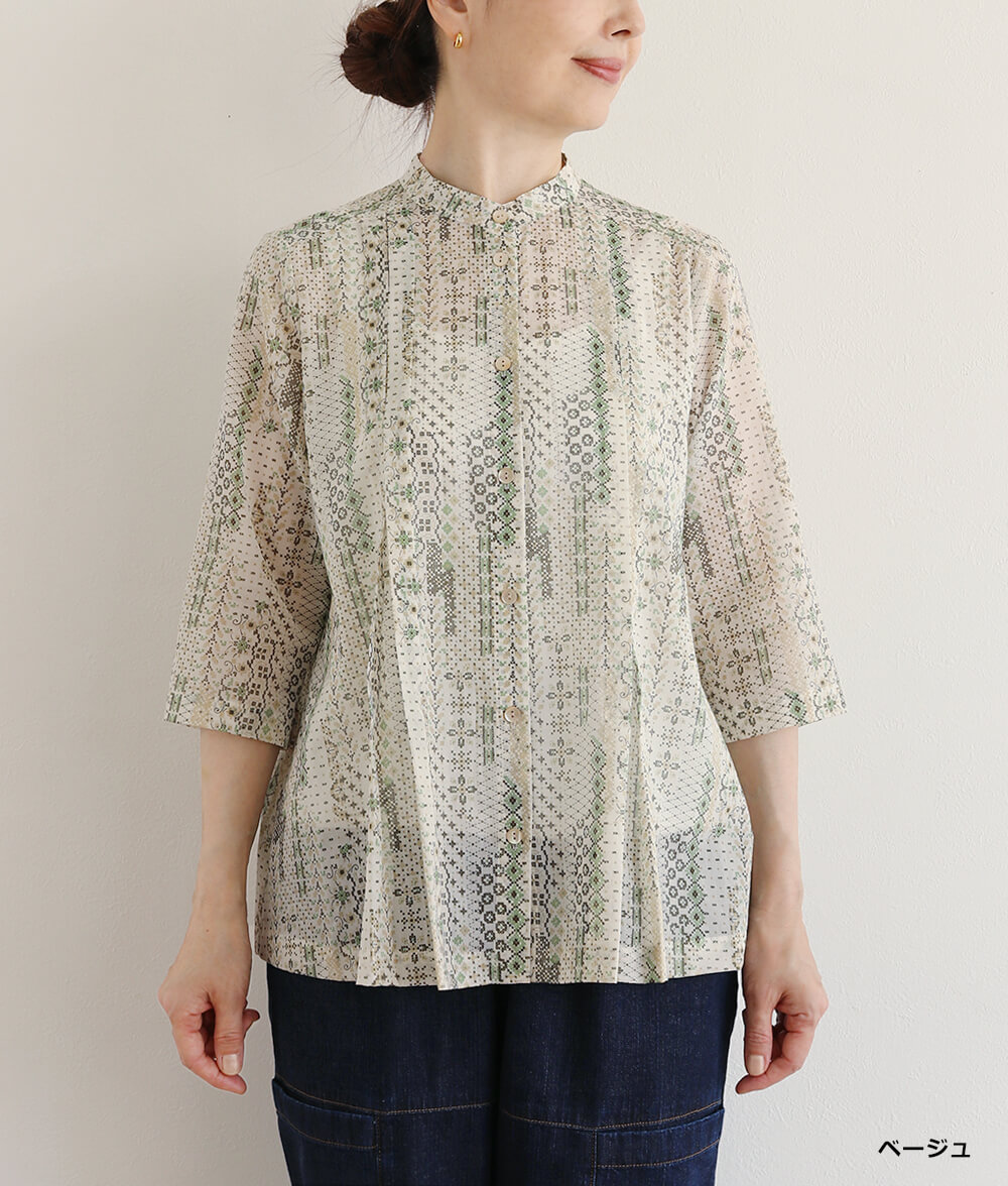 シフォンボイルブラウス