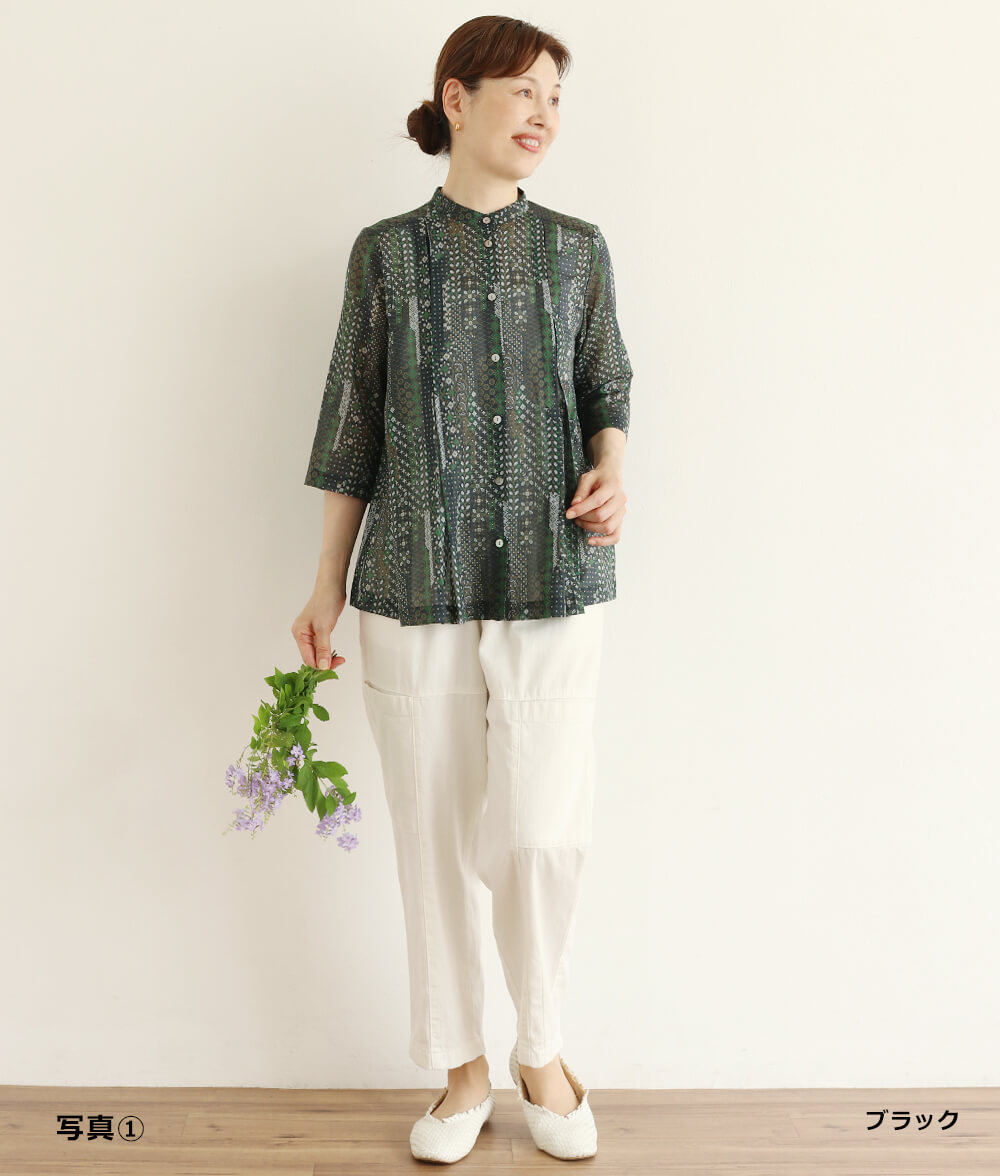 シフォンボイルブラウス