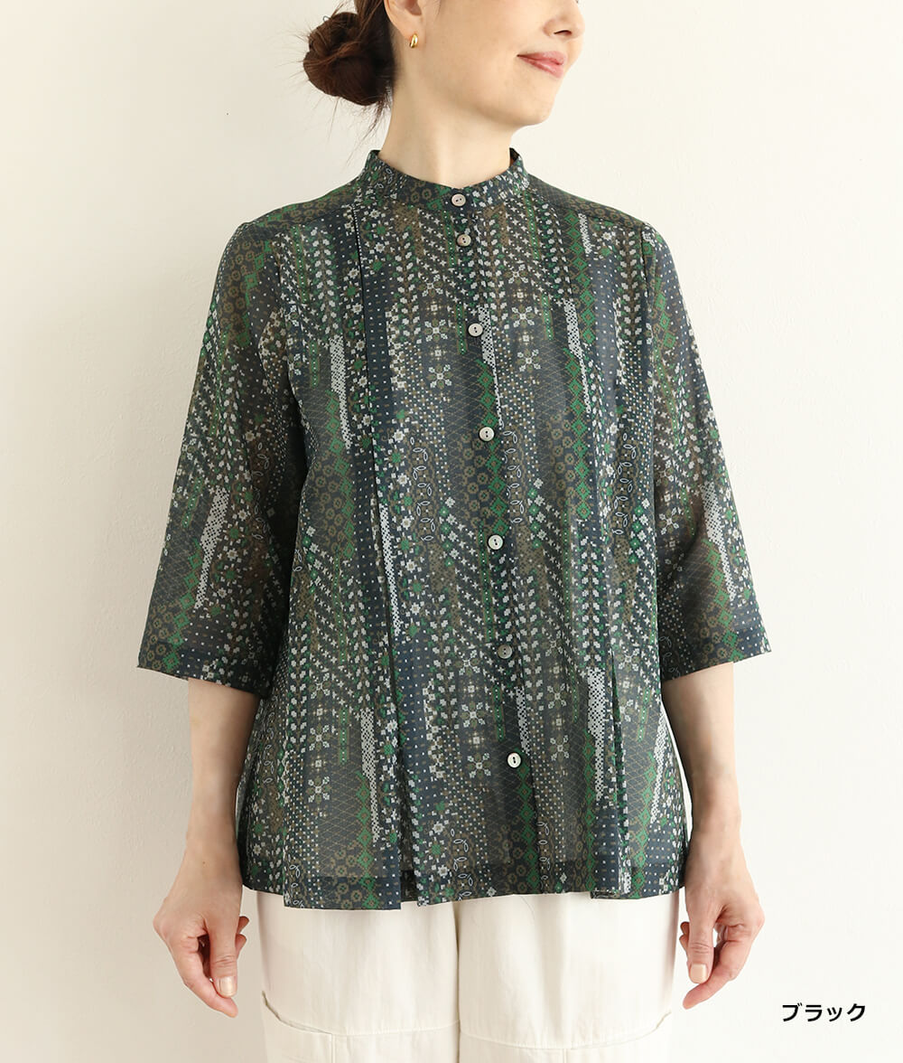 シフォンボイルブラウス
