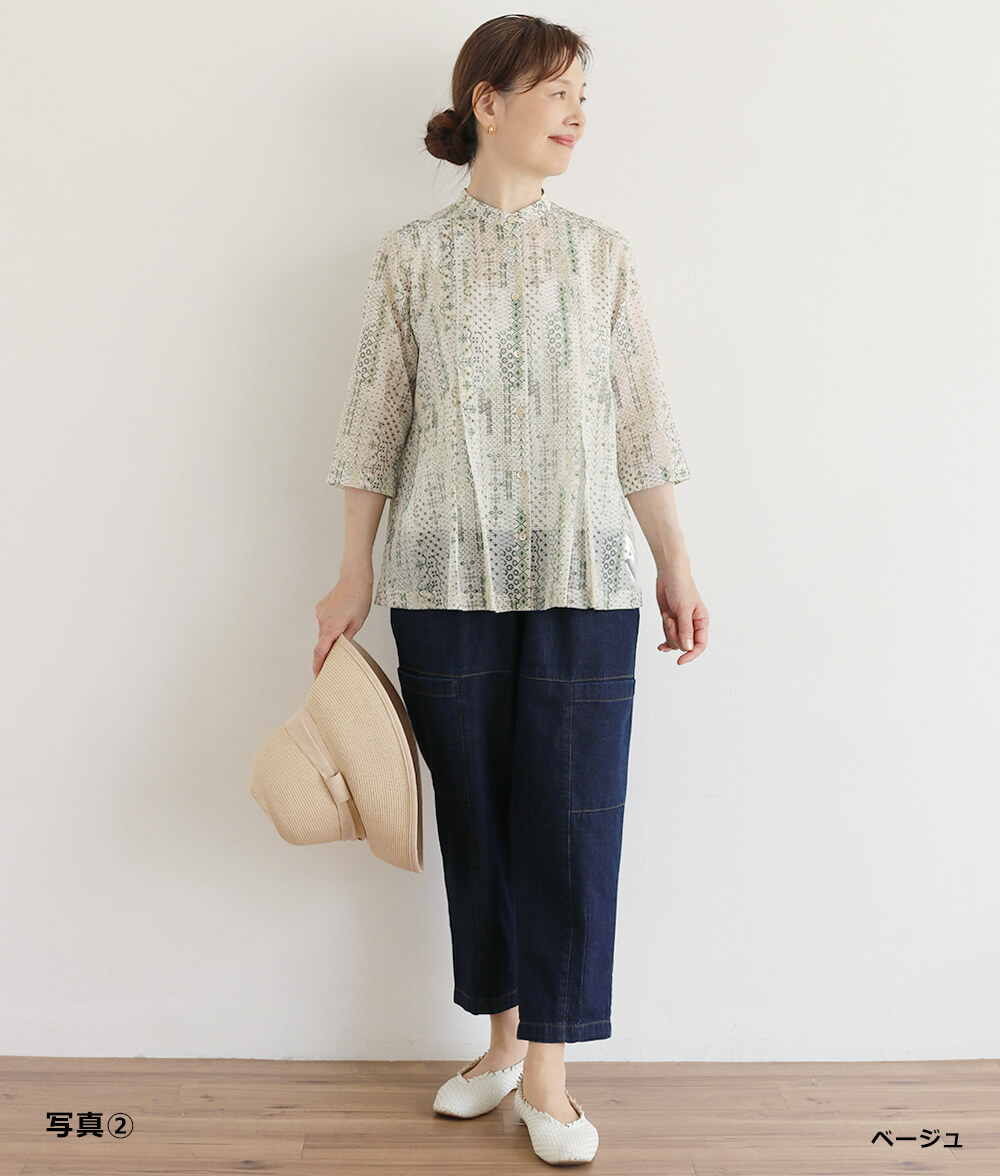 シフォンボイルブラウス