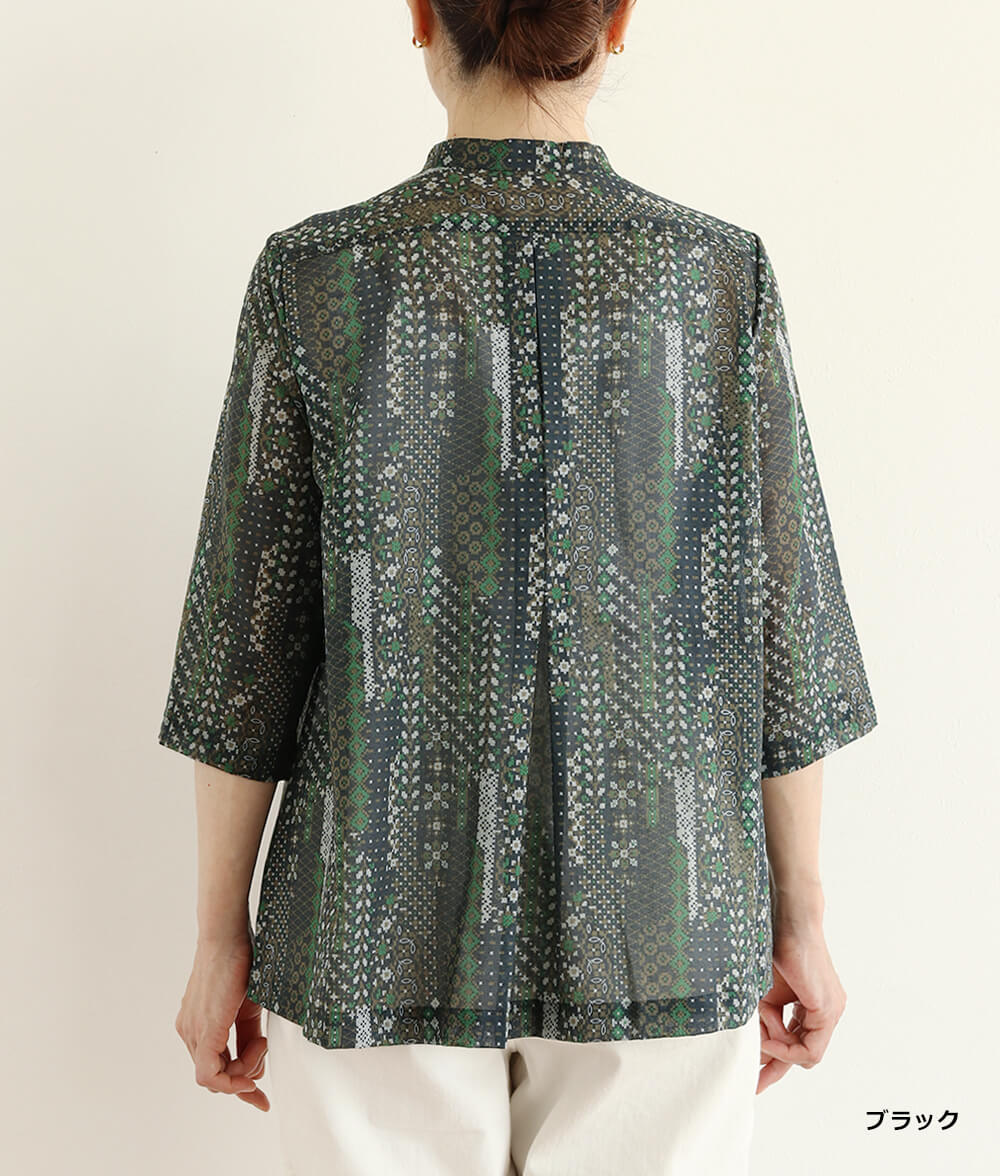 シフォンボイルブラウス