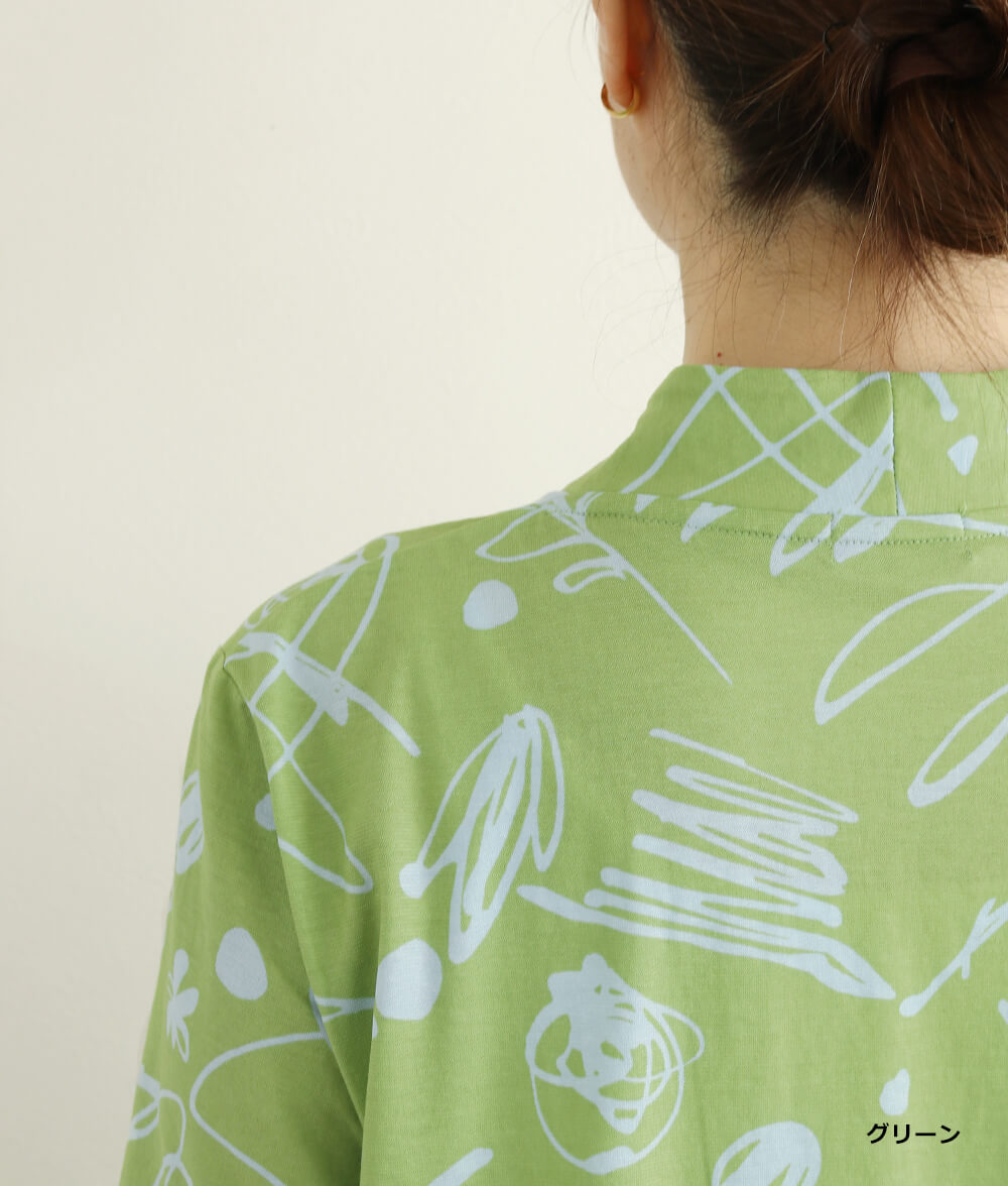 【SALE20%OFF】プリントカットソーチュニック
