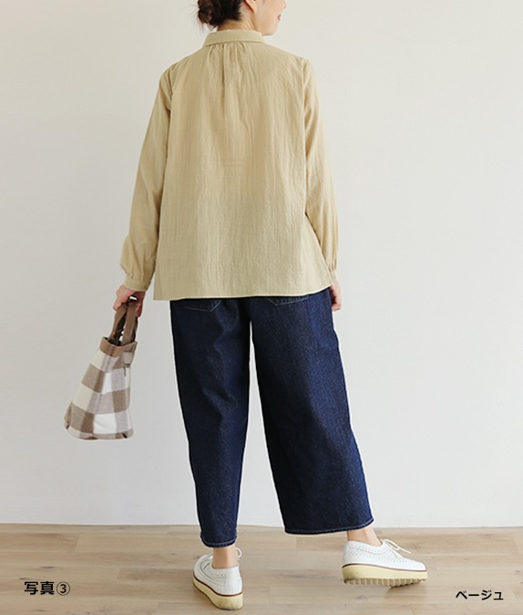 ニコ様　ダブルガーゼ　ブラウス　パンツ らくちん「チュニックシャツ」やふんわり「ダブルガーゼパンツ