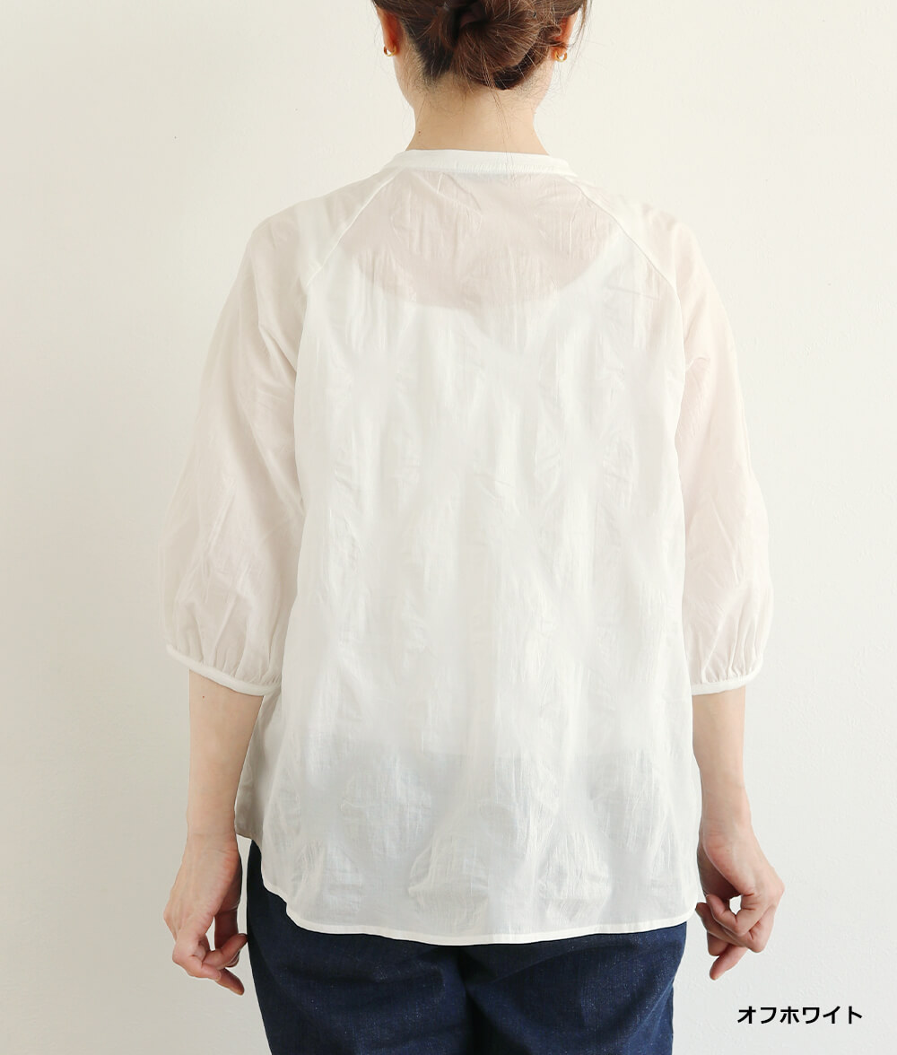 【SALE20%OFF】塩縮ドットブラウス
