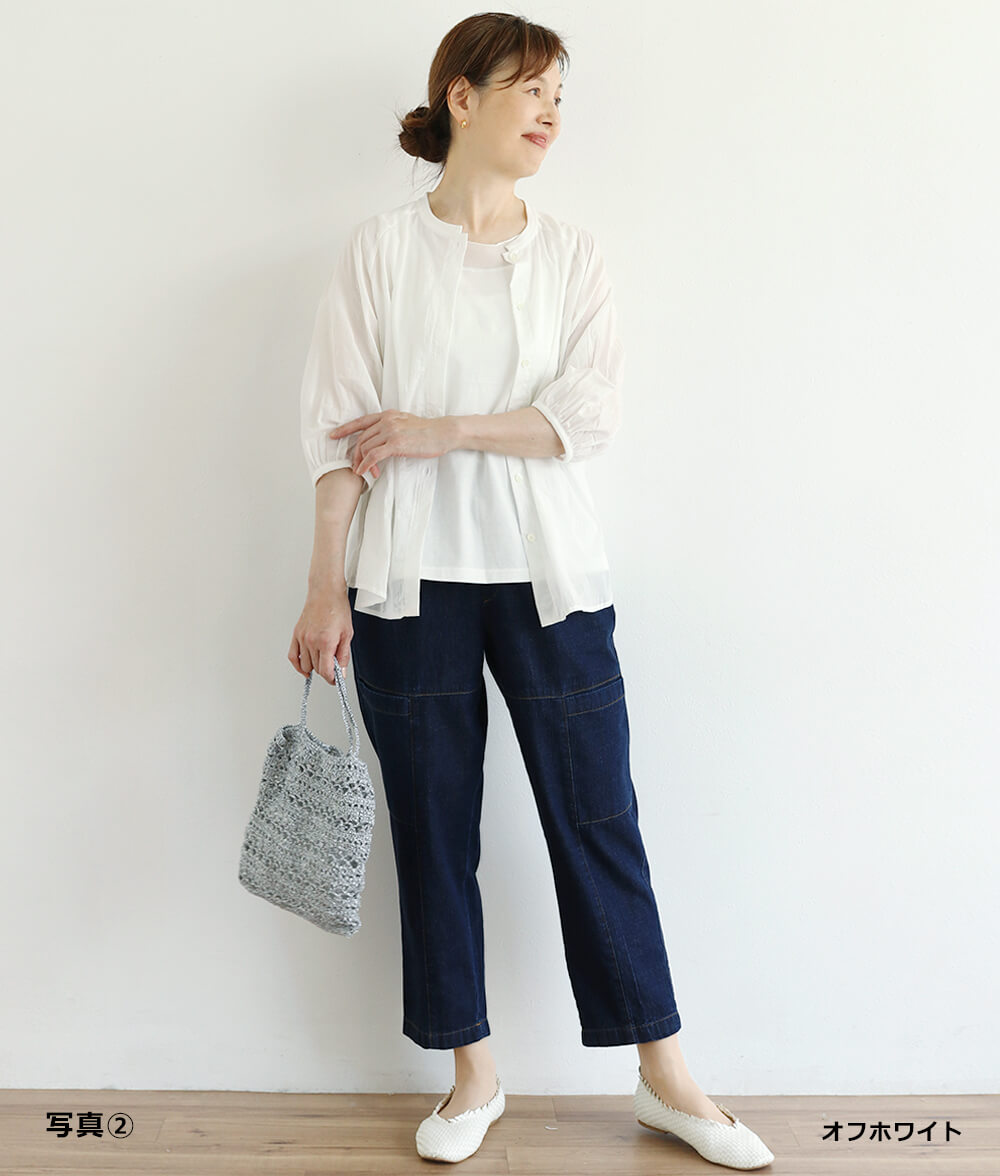 【SALE20%OFF】塩縮ドットブラウス