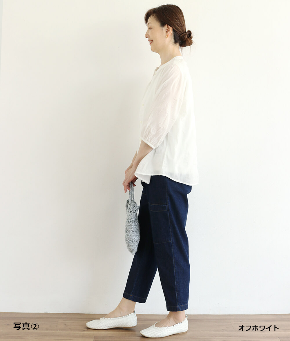 【SALE20%OFF】塩縮ドットブラウス