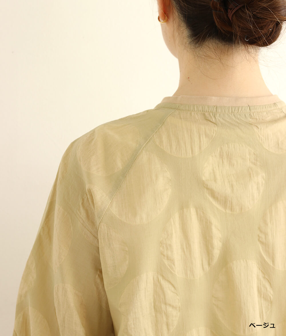 【SALE20%OFF】塩縮ドットブラウス