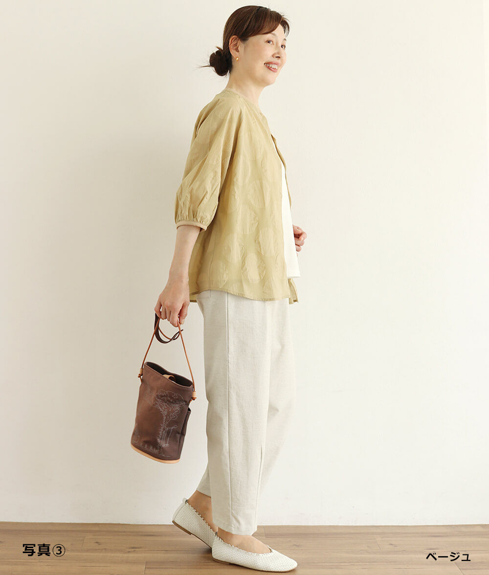 【SALE20%OFF】塩縮ドットブラウス
