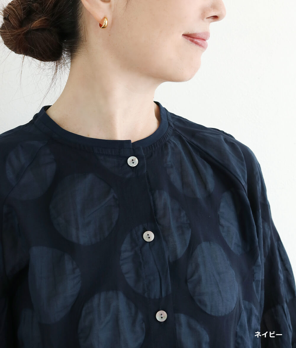 【SALE20%OFF】塩縮ドットブラウス