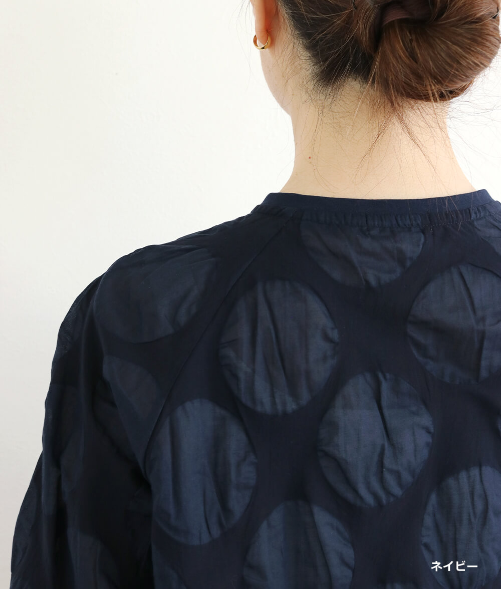 【SALE20%OFF】塩縮ドットブラウス