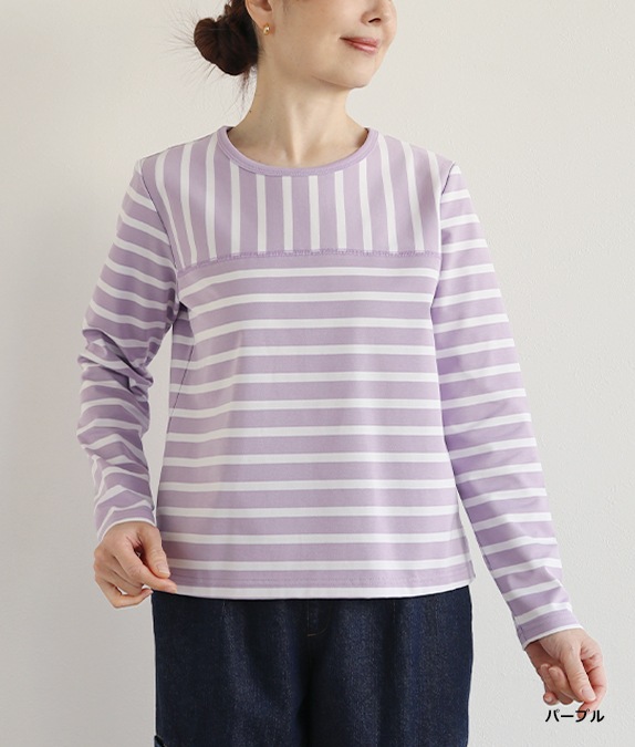 ボーダー切替プルオーバー l 50代・60代からの婦人服 オルウェイズ公式
