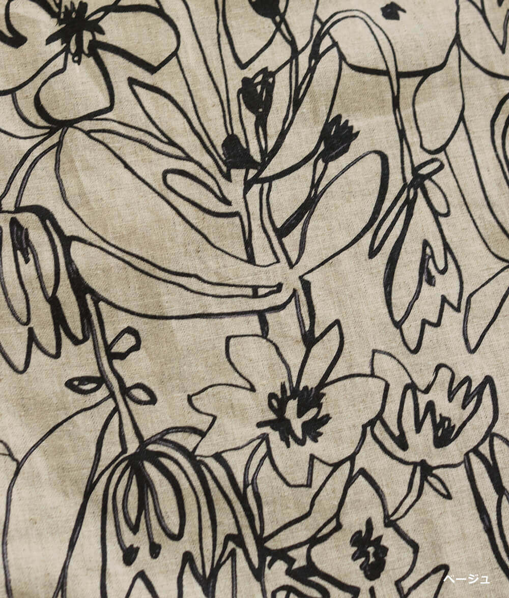 【SALE20%OFF】綿＆麻パンツ(線の花)