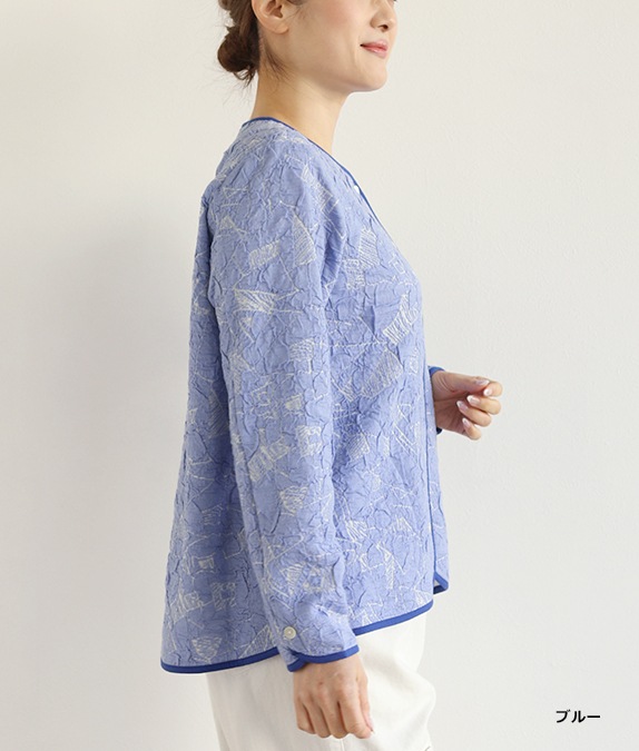 【SALE50%OFF】ふくれジャカードカーディガン