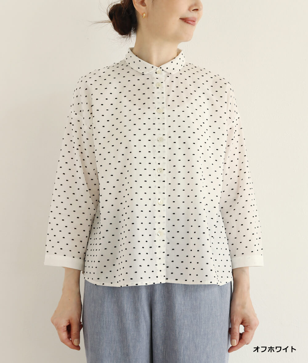 【7/10(金)10：00～◆再値下げSALE30%OFF】カットドビードットブラウス