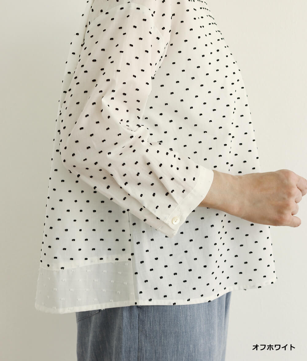 【7/10(金)10：00～◆再値下げSALE30%OFF】カットドビードットブラウス