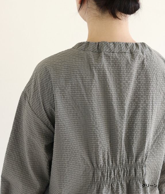 【SALE40％OFF】先染めサッカーチュニック