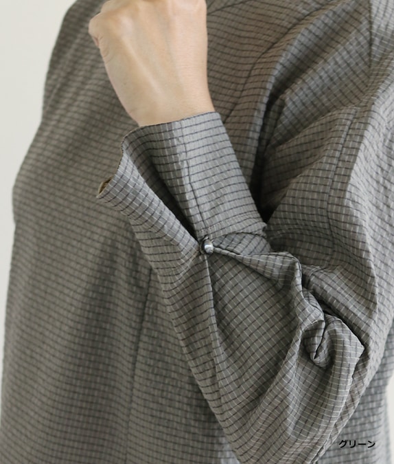 【SALE40％OFF】先染めサッカーチュニック