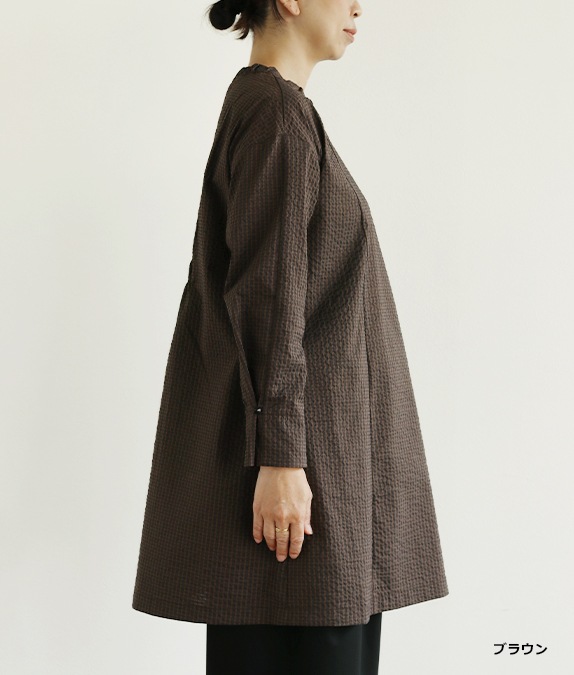 【SALE40％OFF】先染めサッカーチュニック