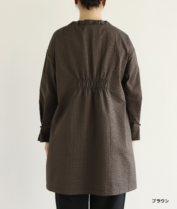 【SALE40％OFF】先染めサッカーチュニック