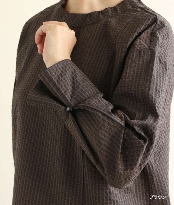 【SALE40％OFF】先染めサッカーチュニック