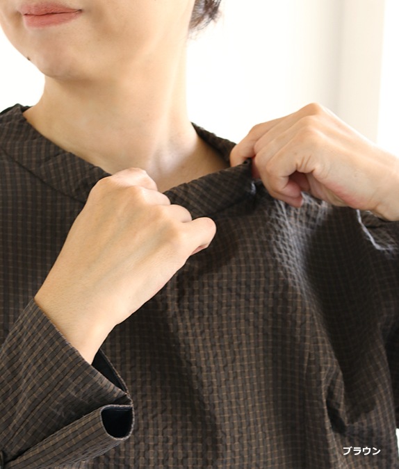 【SALE40％OFF】先染めサッカーチュニック