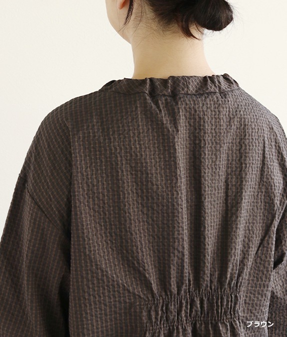 【SALE40％OFF】先染めサッカーチュニック