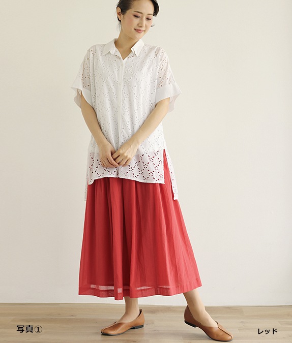 シフォンボイルスカートl 40代・50代からの婦人服 オルウェイズ公式