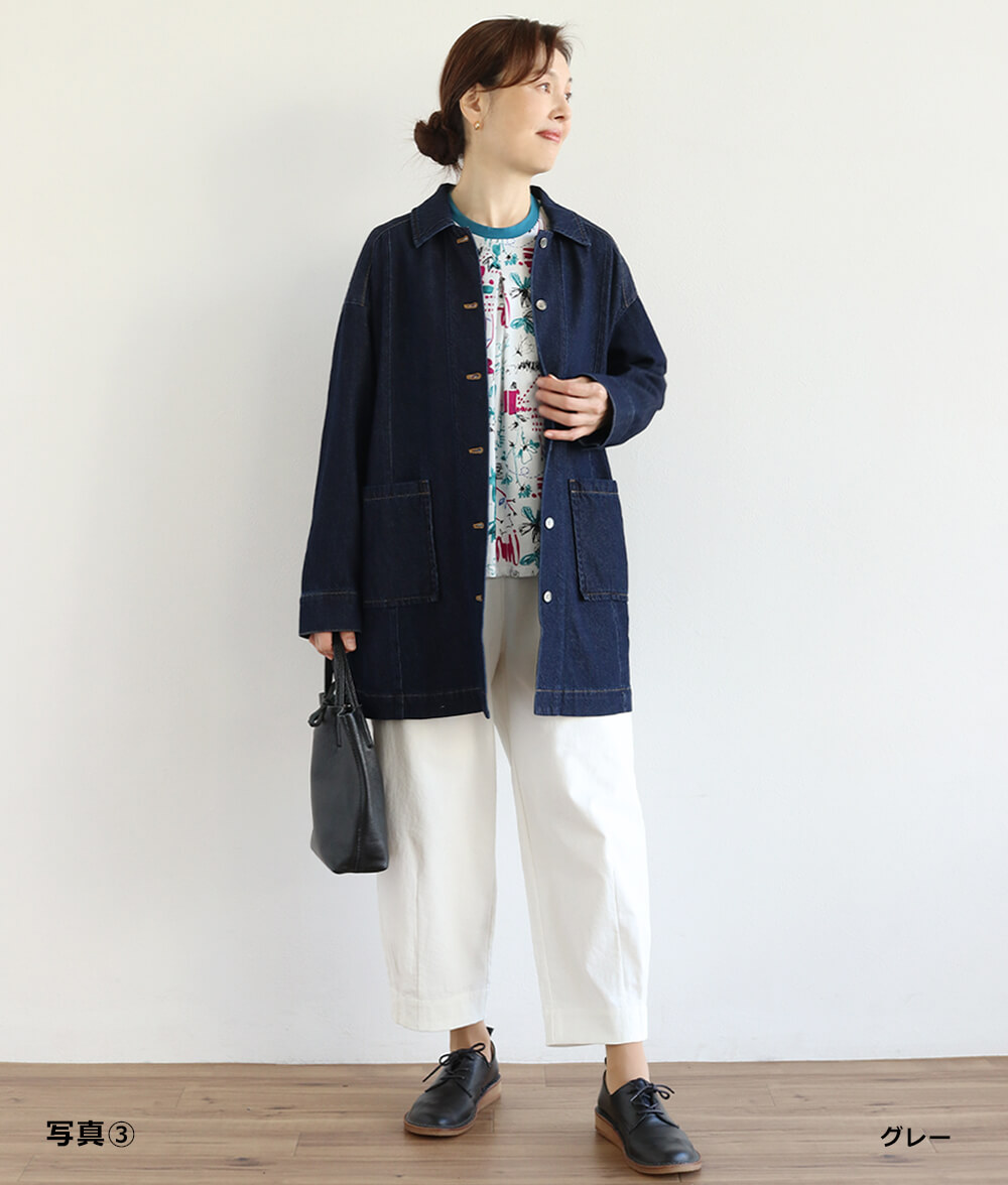 幾何学柄プルオーバー