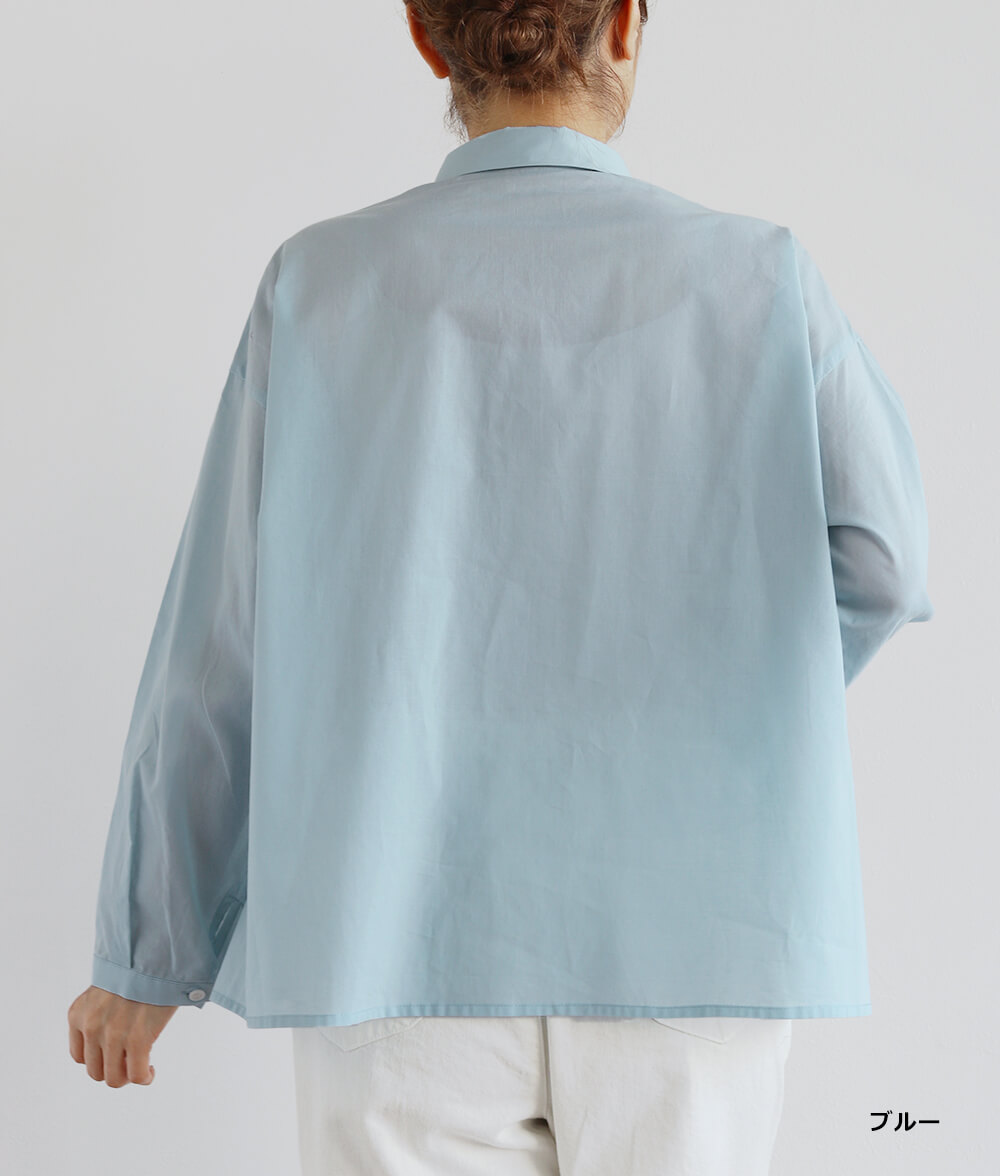 草花刺繍ブラウス前開き