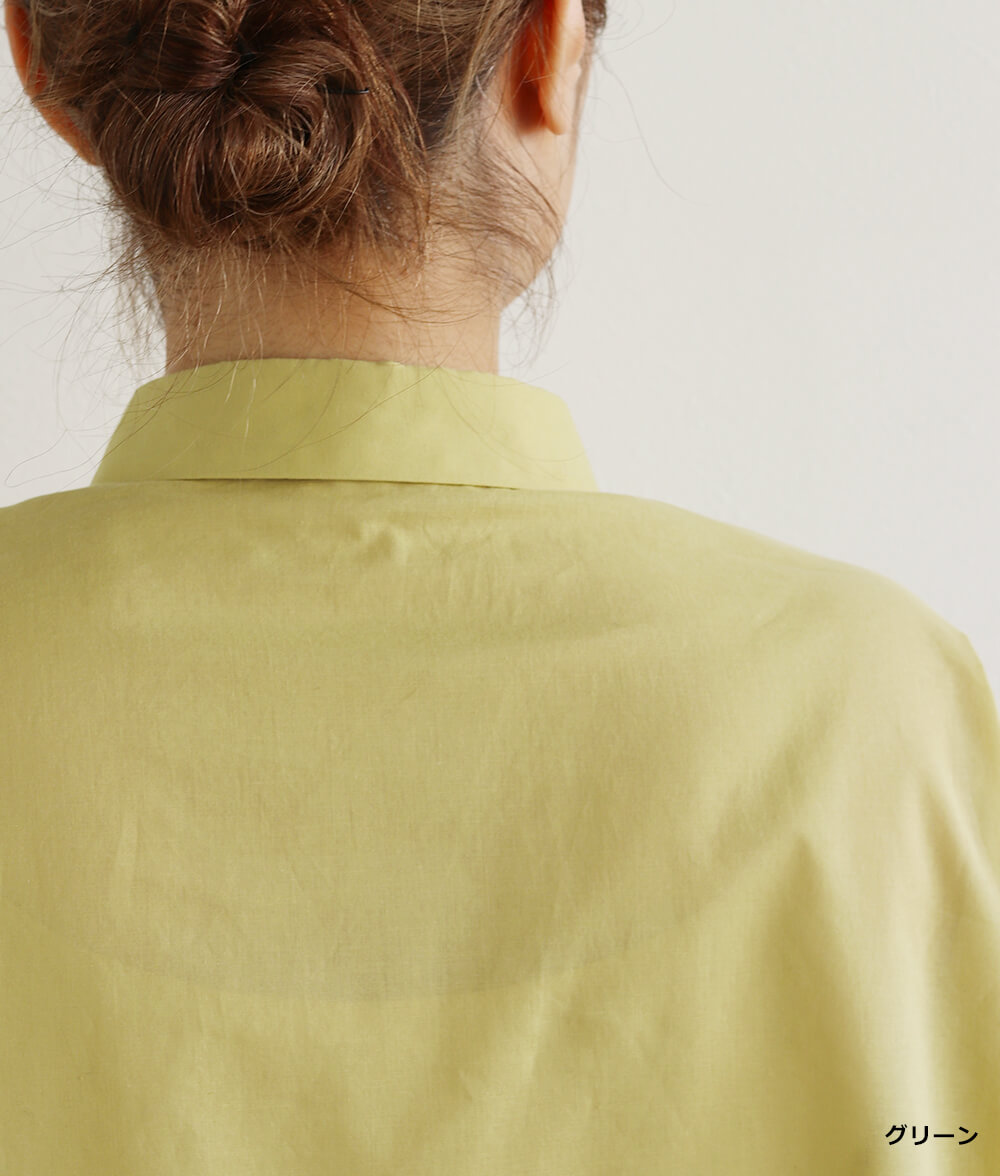 草花刺繍ブラウス前開き