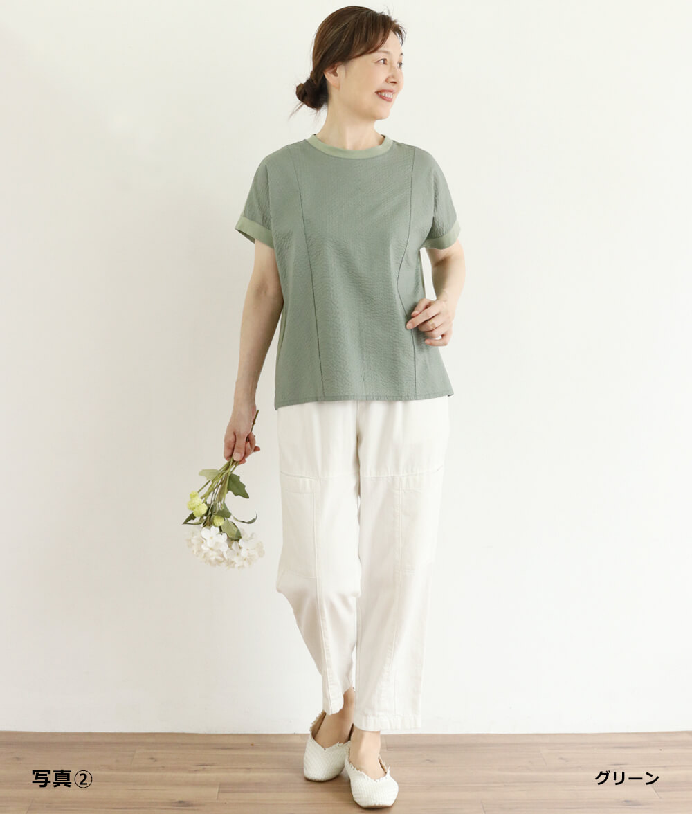 【SALE20%OFF】リップル＆カットソープルオーバー