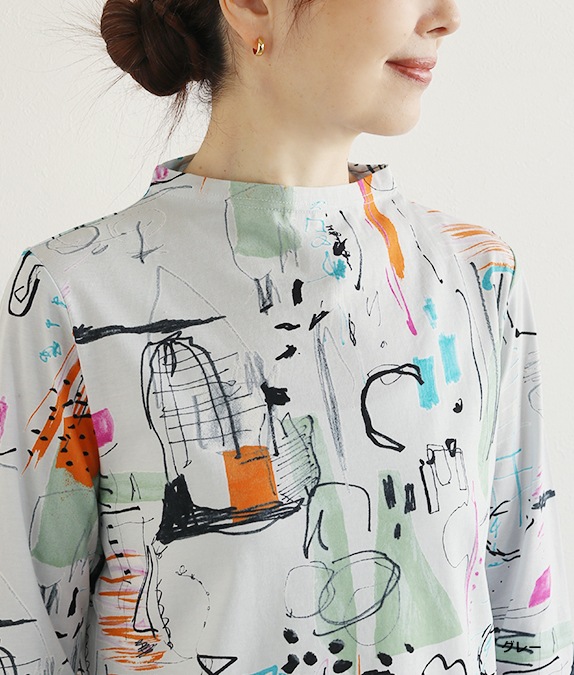 【SALE40%OFF】らくがきプリントプルオーバー