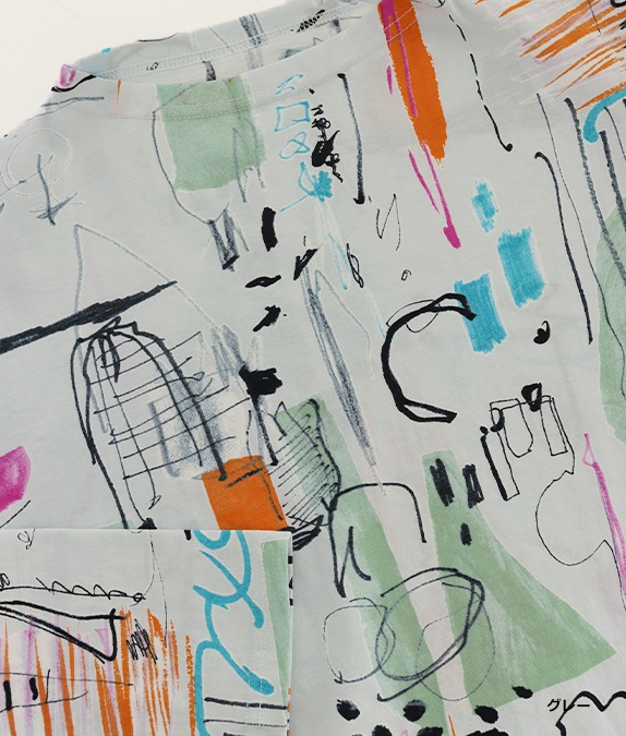 【SALE40%OFF】らくがきプリントプルオーバー