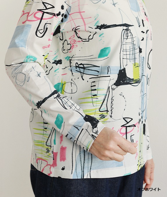 【SALE40%OFF】らくがきプリントプルオーバー