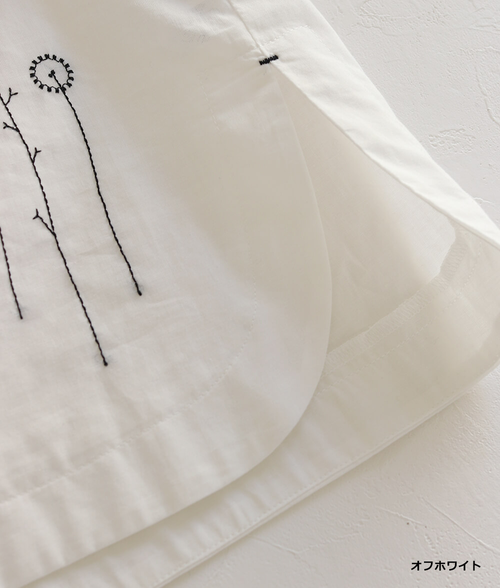 草花刺繍ブラウスかぶり
