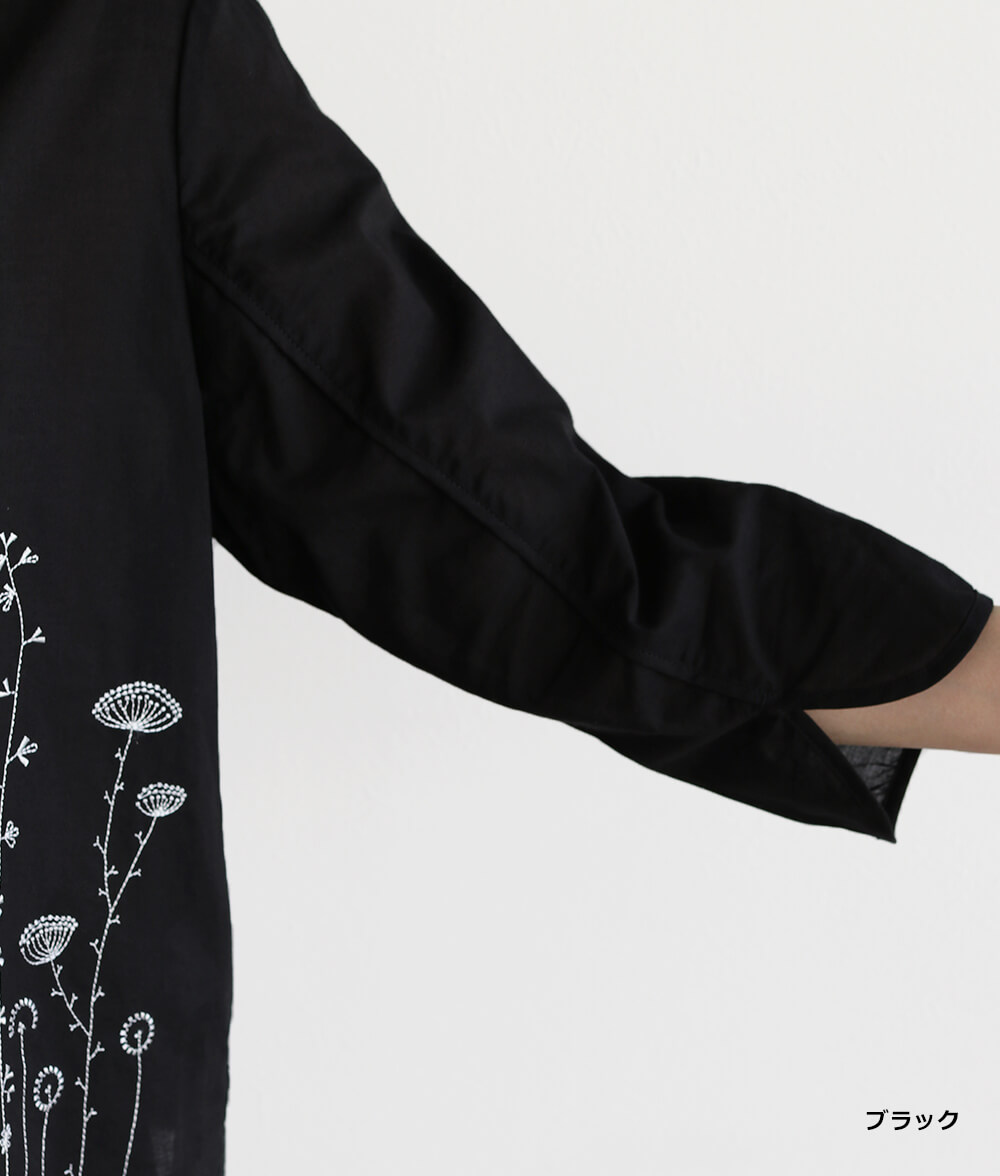 草花刺繍ブラウスかぶり